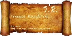 Trungel Richárd névjegykártya